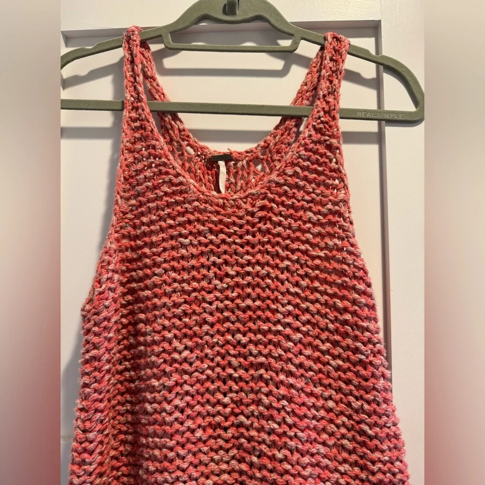 Free People Live Wire Racerback Tank in Red/Orange Size XS